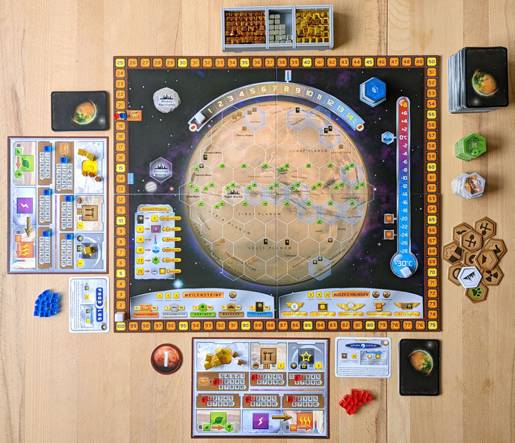 Terraforming Mars Spielaufbau für 2 Spieler